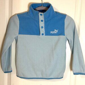 Puma Kids Girls Fleece Blue Sweatshirt Size 6 Pull Over Lightweight